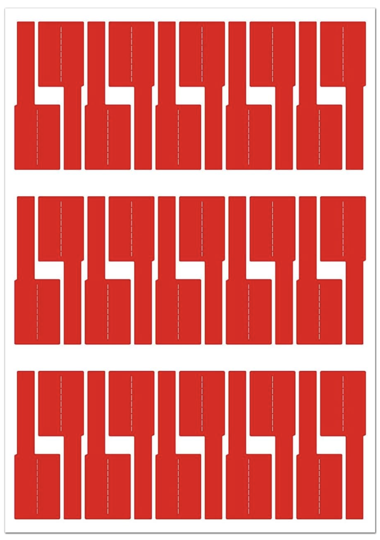 Наклейки-бирки для ідентифікації кабелів 30 шт. Червоний (571719535)