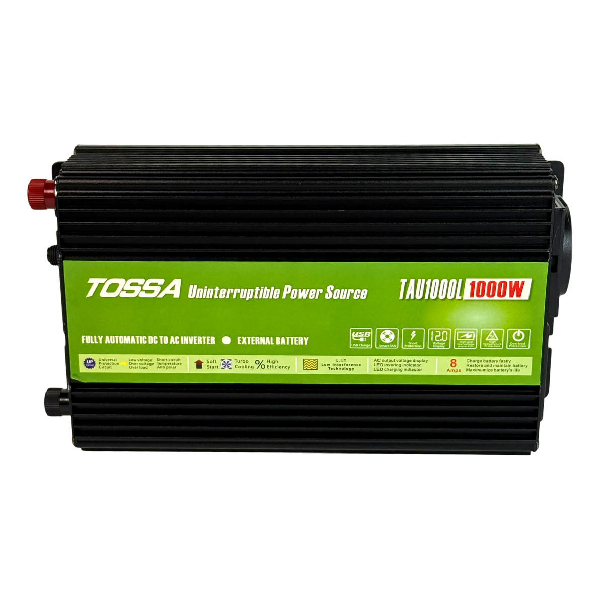 Инвертор Tossa с функцией UPS 12-220 V 1000 W (UA0001-T) Инвертор Tossa с функцией UPS 12-220 V 1000 W (UA0001-T)