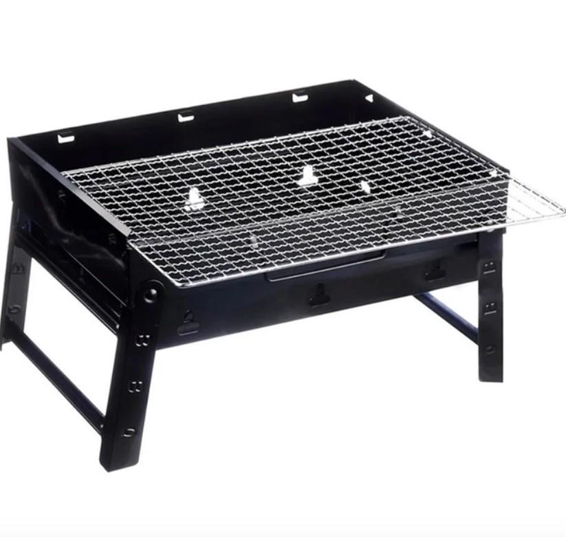Мангал складной переносной BBQ с решеткой 44х30х22 см - фото 4 Мангал складной переносной BBQ с решеткой 44х30х22 см - фото 4