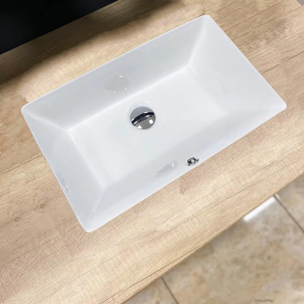 Раковина врізна VBI Mantua прямокутна 345x520 мм Білий (RM-VBI-018029) - фото 2 Раковина врізна VBI Mantua прямокутна 345x520 мм Білий (RM-VBI-018029) - фото 2