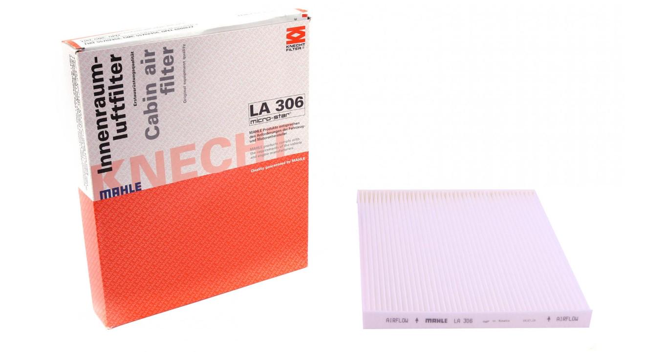 Фильтр салона KNECHT для Peugeot Bipper 1,3HDI 10-/Opel Combo 1,3-1,6CDTI/1,4 12-/Fiat Doblo 1,3-1,6D 16- (LA 306)
