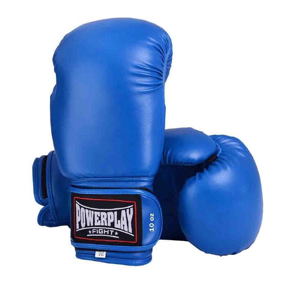 Боксерські рукавички PowerPlay 3004 Classic Синій 16 ун. (PP_3004_16oz_Blue) - фото 1