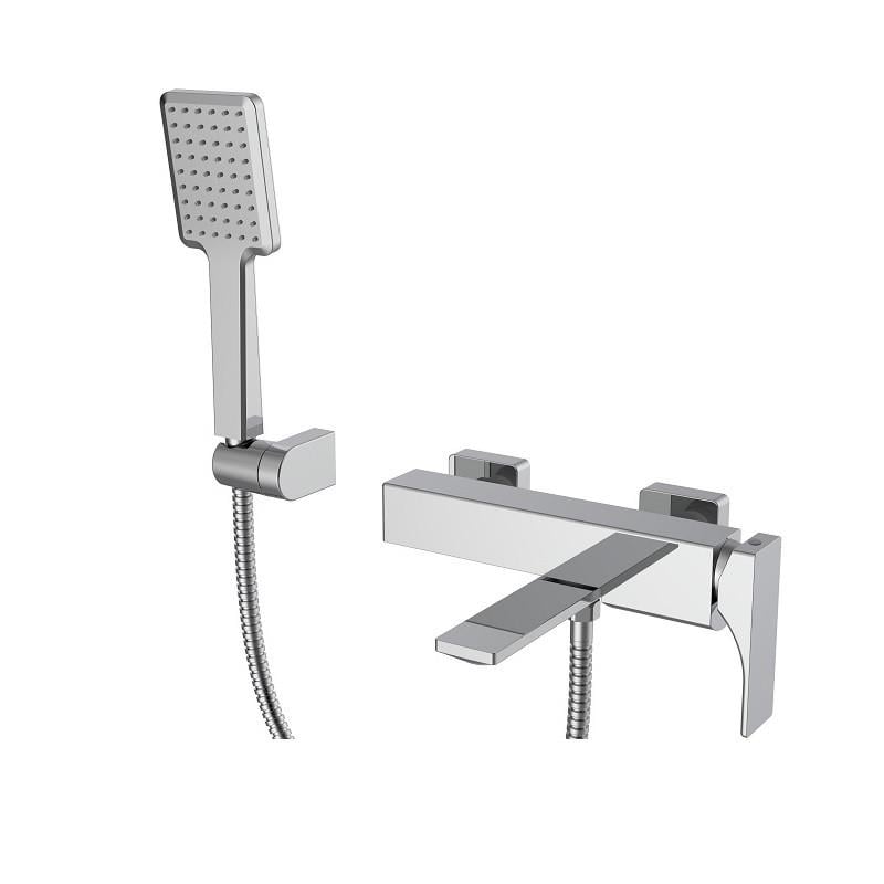 Смеситель KOER KB-41010-01 для ванны с коротким изливом Хром (KR3484)