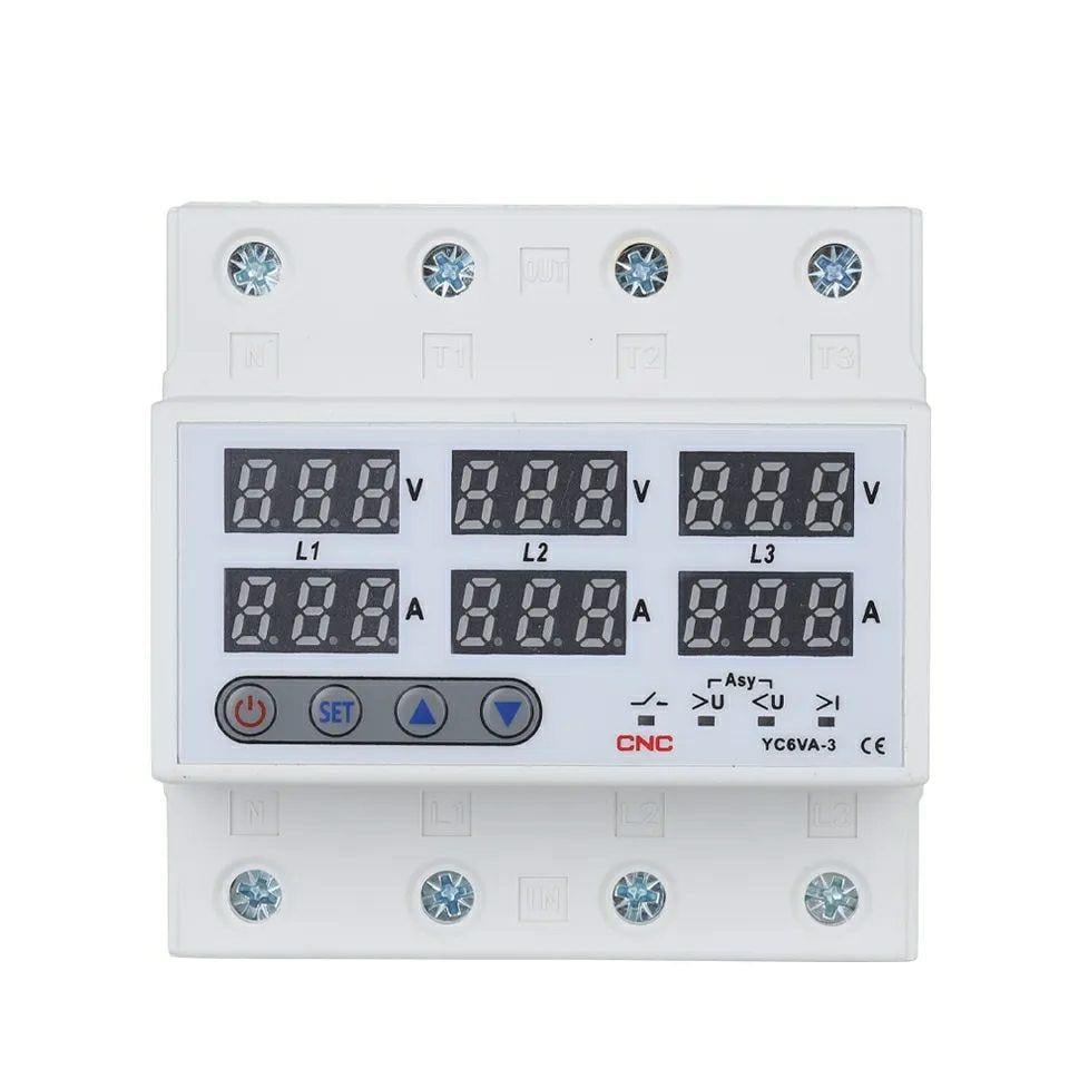 Пристрій трифазний захисту від заниженої високої напруги 100А