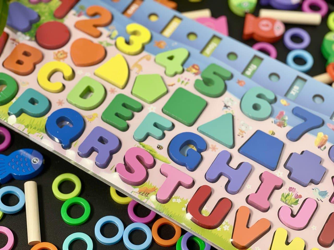 Деревянная развивающая игрушка геометрика Oray рыбалка 5 рядов - фото 3 Деревянная развивающая игрушка геометрика Oray рыбалка 5 рядов - фото 3