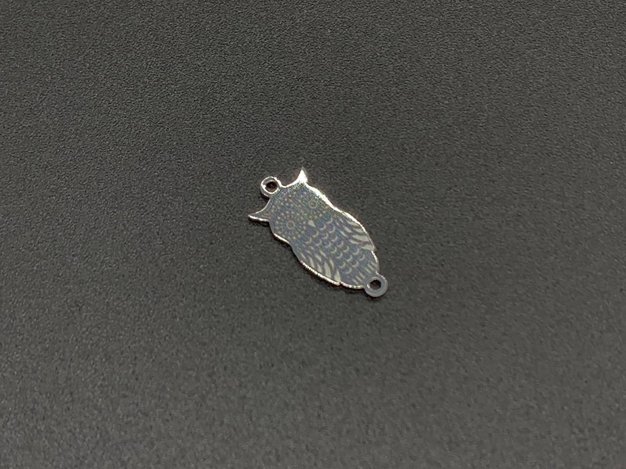 Підвіска із нержавіючої сталі Сова 1,6х0,7 см (930773936)