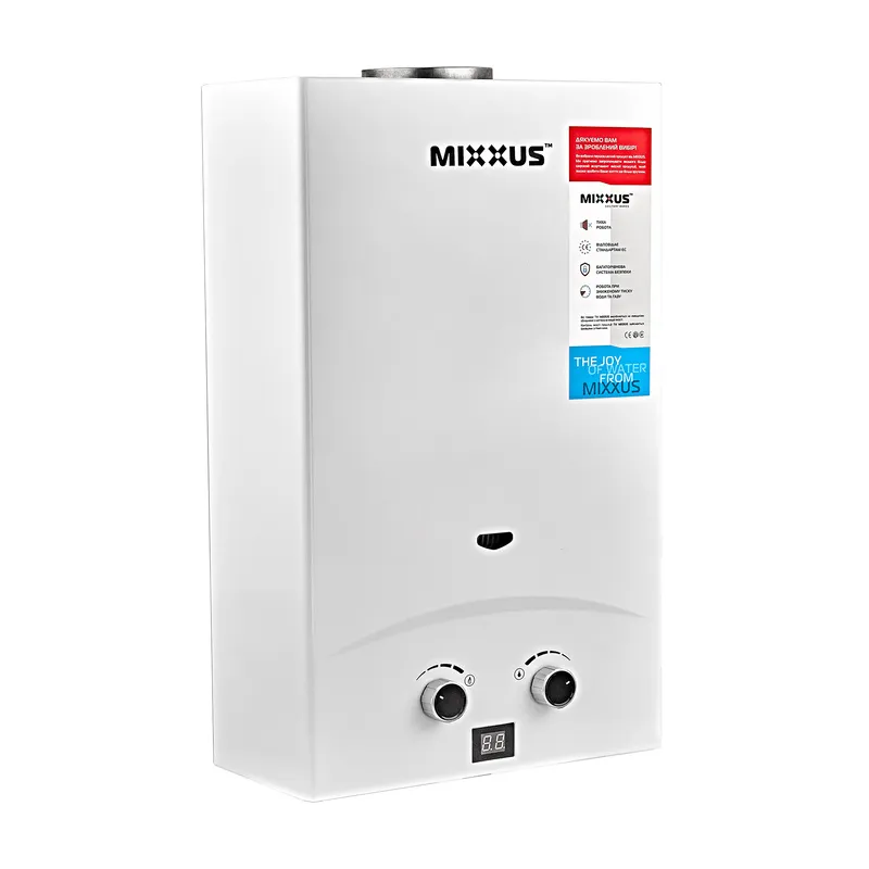 Газова колонка MIXXUS GWH-0110 Basic димохідна 17 кВт 10 л/хв Білий (OL-WH0022) - фото 3