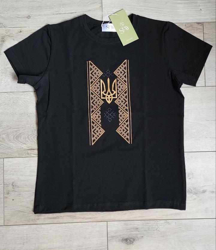 Футболка для мальчика STAY вышивка Герб 152 см Черный (А774) - фото 4