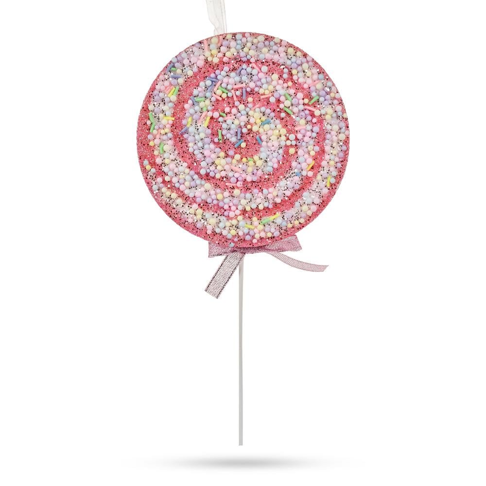 Святковий декор Stenson Candy 33 см Рожевий (R96171)
