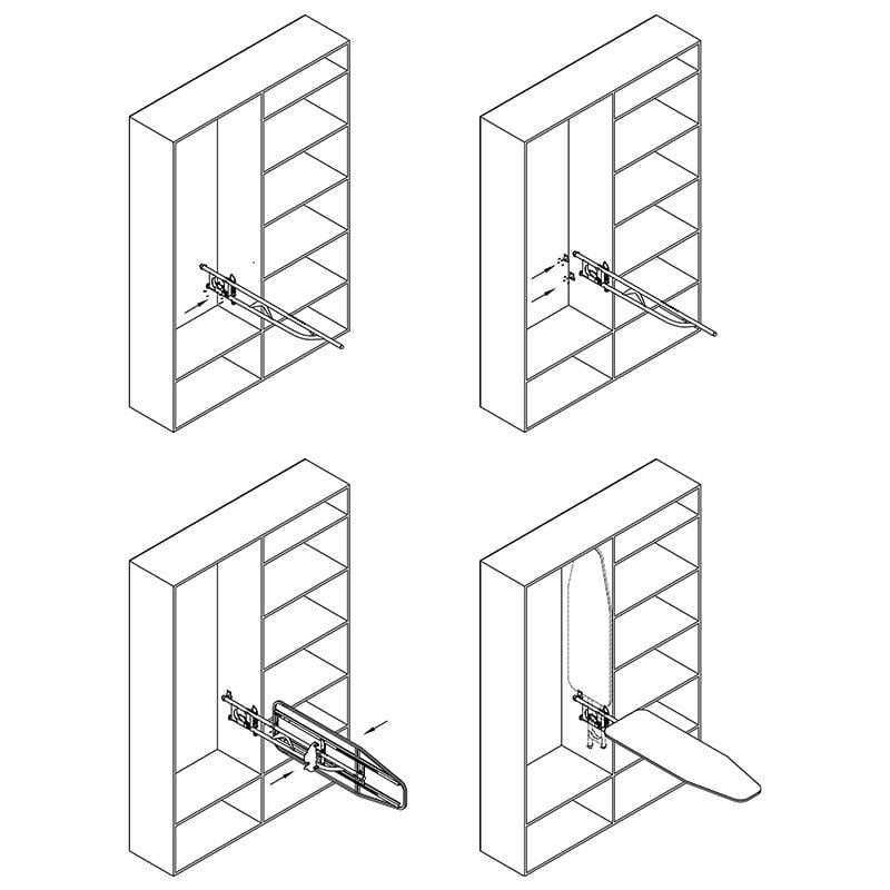 Прасувальна дошка Muller права вбудована металева сітка 1200х380 мм (168930) - фото 9