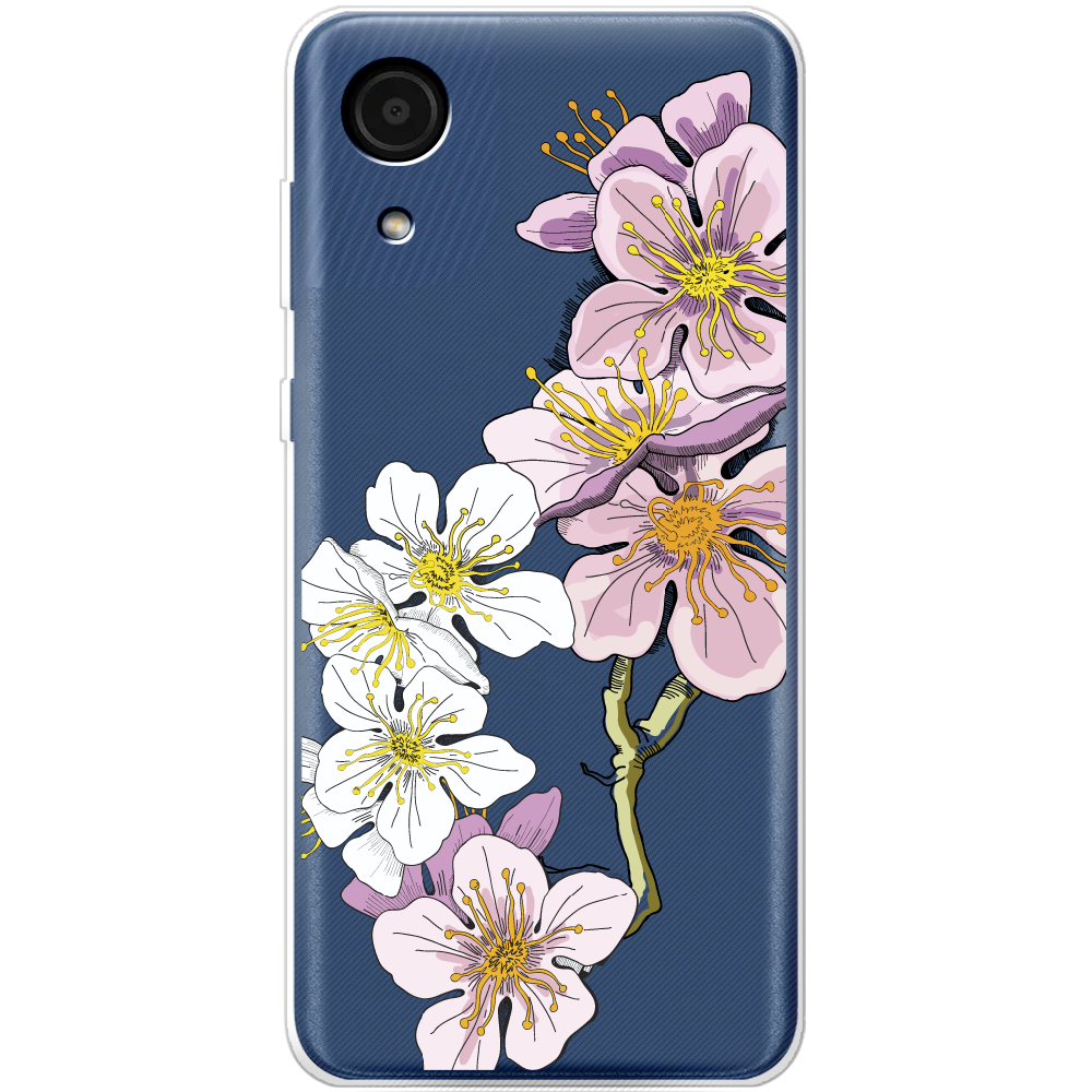 Чехол BoxFace Samsung Galaxy A03 Core (A032) Cherry Blossom Прозрачный силикон (43939-cc4-43939)