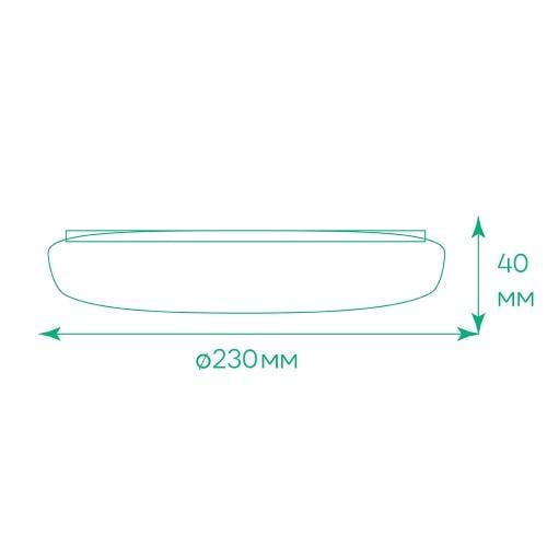 Світлодіодний світильник накладний Ardero AL801ARD 36W коло 3060Lm 5000K 230х40 mm - фото 3