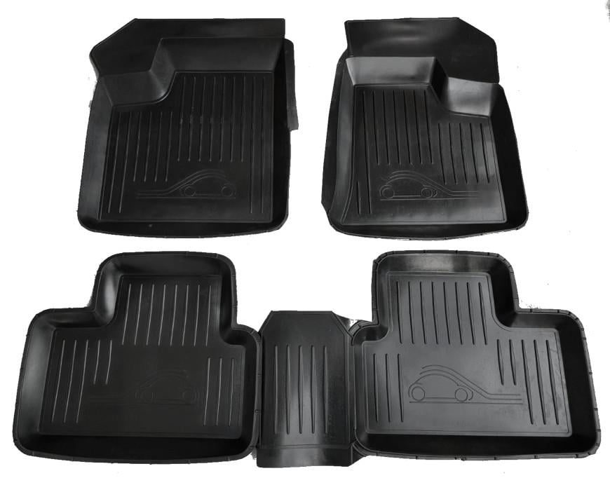 Коврики автомобильные для ВАЗ 2110 лада резиновые 4 шт. Черный (31382699)