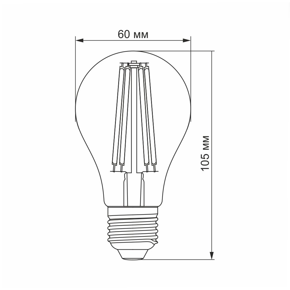 Лампа світлодіодна Videx Filament A60FA 10 Вт E27 2200K Бронза (VL-A60FA-10272) - фото 3