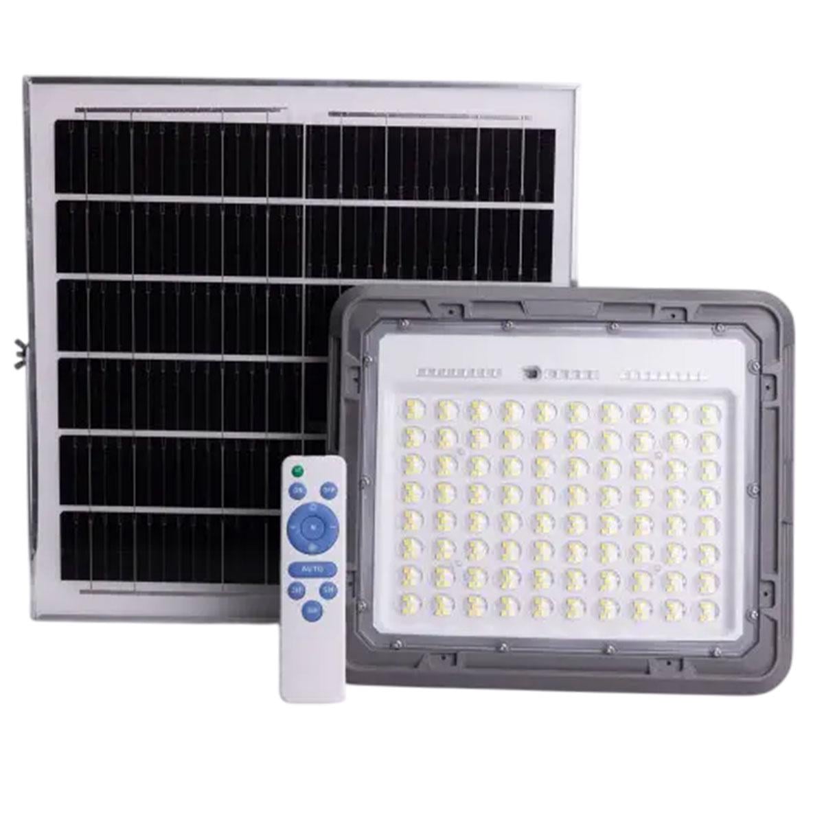 Уличный LED фонарь прожектор YIWU 400 LED 300 Вт с солнечной панелью и пультом Черный (147-102-HP-5-71)