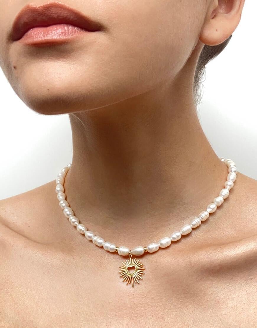 Намисто Golden Heart жіноче NSTONE біле One size