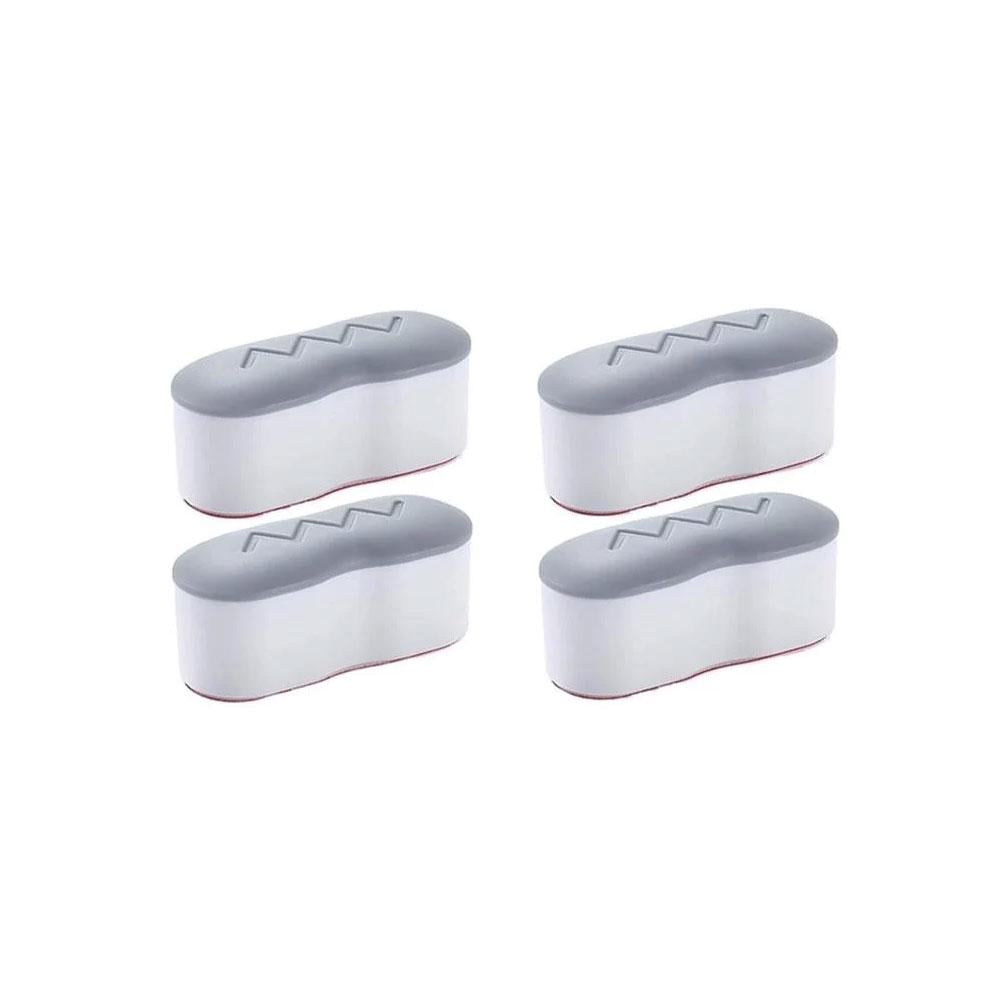 Накладки резиновые противоскользящие/амортизируемые на сиденье унитаза 4 шт. Серый (NR0313)