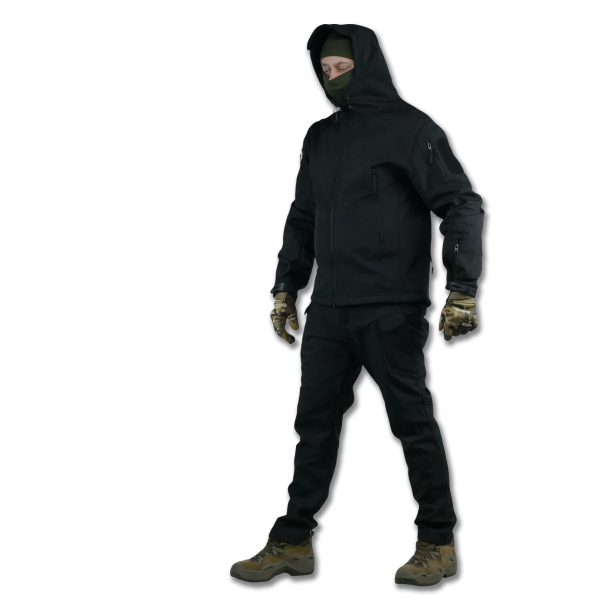 Костюм демисезонный куртка/штаны Softshell 4XL Черный (24687985)