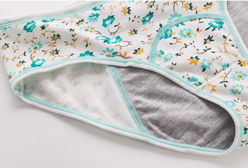 Труси сліпи для місячних з принтом бавовна L Зелений - фото 3