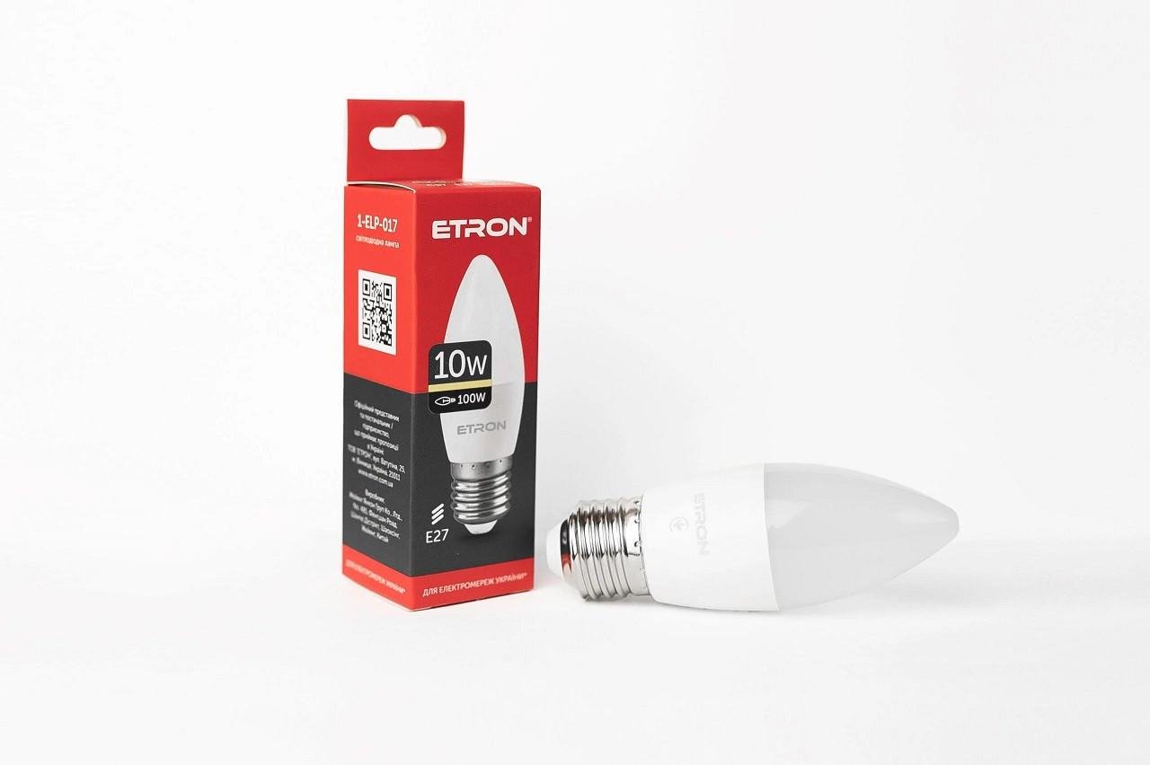 Лампа LED ETRON Light 1-ELP-017 C37 10W 220V E27 3000К