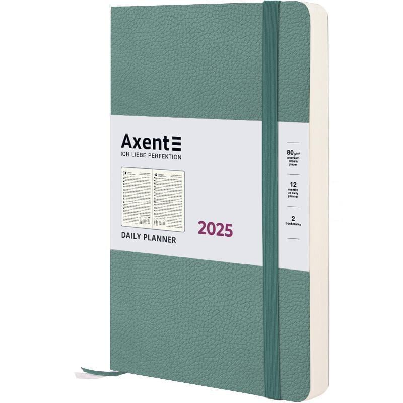 Щоденник датований 2025 Axent Partner Soft Skin А5 360 стр. Сіро-лазурний (8810-25-48-A)