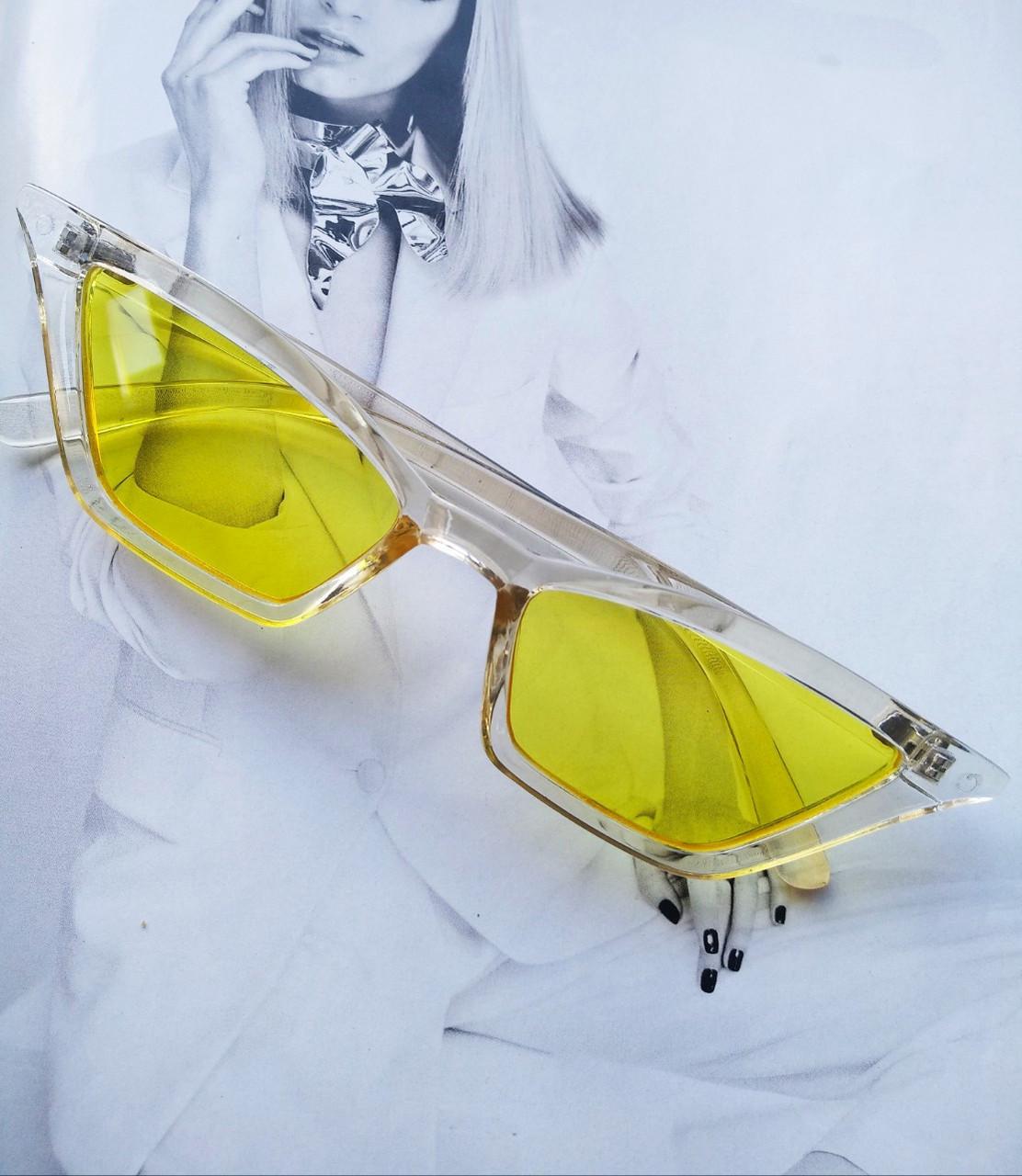 Очки винтажные солнцезащитные с острыми углами Красный с черным - фото 3 Очки винтажные солнцезащитные с острыми углами Красный с черным - фото 3