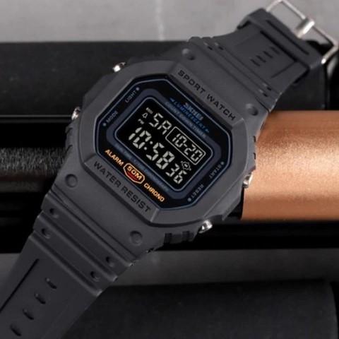 Наручные часы мужские Skmei военные электронные противоударные водонепроницаемые с подсветкой Черный (1628) - фото 2 Наручные часы мужские Skmei военные электронные противоударные водонепроницаемые с подсветкой Черный (1628) - фото 2