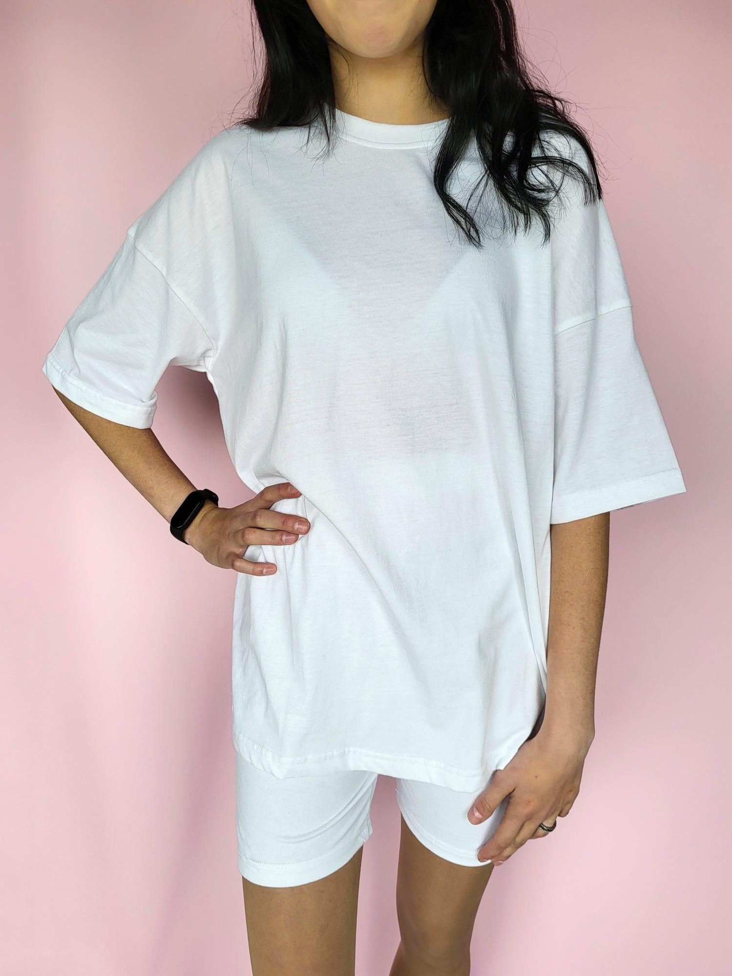 Костюм: футболка і шорти Missguided S Білий (9900/42)