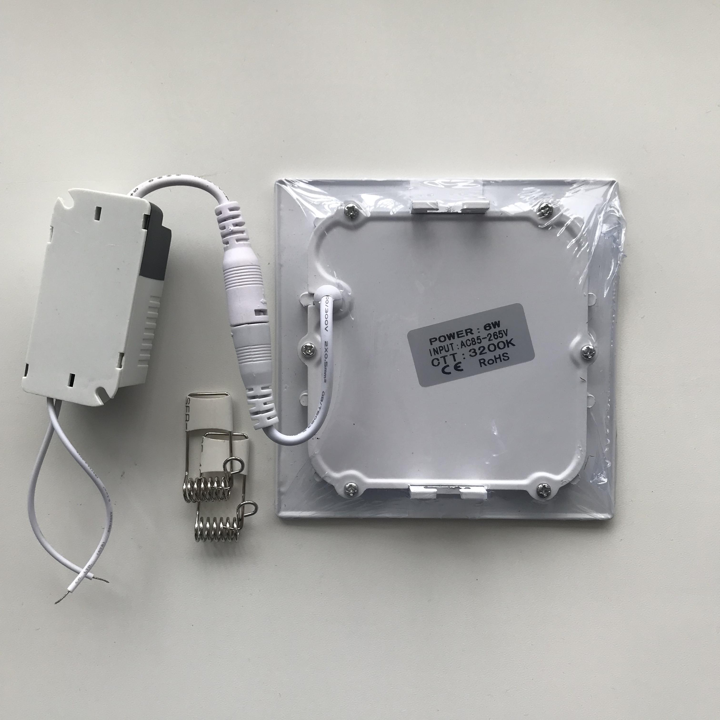 Світильник світлодіодний врізний квадрат Ledex 6 Вт 3000K Тепле жовте світло (102110) - фото 4