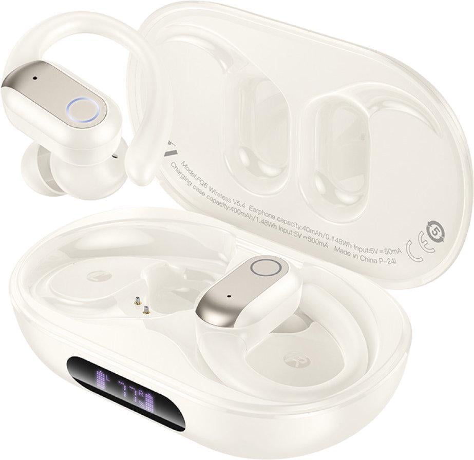 Наушники беспроводные Borofone FQ6 Bluetooth 5.4 зарядный кейс 400 мАч Белый (Borofone FQ6)