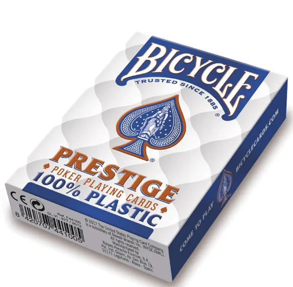 Карти гральні BICYCLE PRESTIGE RIDER BACK 100% PLASTIC JUMBO Синій (6936116102558) Карти гральні BICYCLE PRESTIGE RIDER BACK 100% PLASTIC JUMBO Синій (6936116102558)