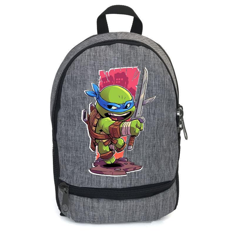 Школьный рюкзак Cappuccino Toys ninja turtle-011 с принтом Черепашки ниндзя 12,5 л Серый (1381809910)