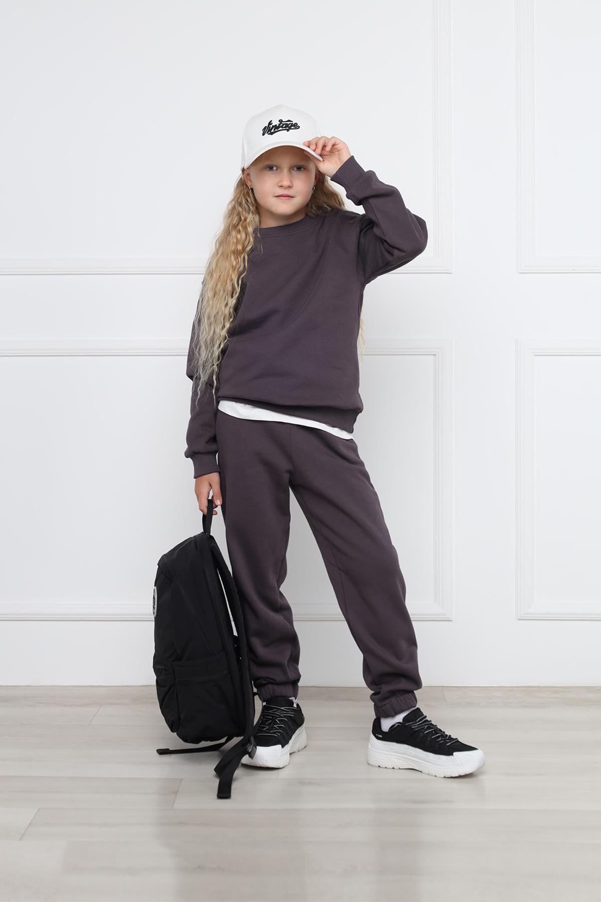 Штани спортивні для дівчинки Yuki ЦБ-00299512 140 см Коричневий (SKT001326860)