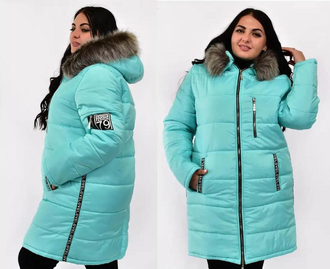 Куртка женская зимняя Love р. 74 Ментоловый (1875-мк) - фото 3 Куртка женская зимняя Love р. 74 Ментоловый (1875-мк) - фото 3