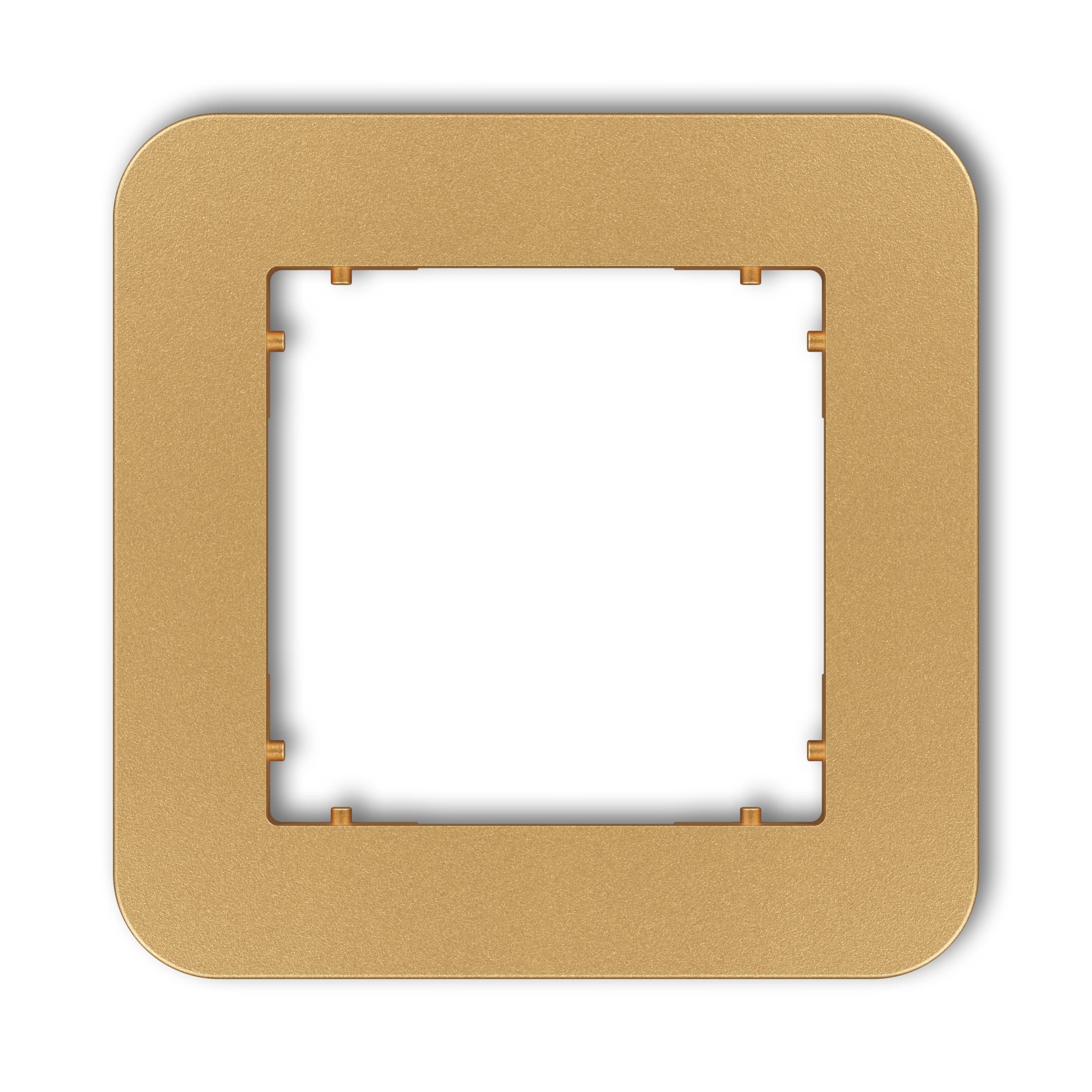 Рамка одинарная универсальная закругленная Karlik Mini Золотистый (29MRTZ-1)