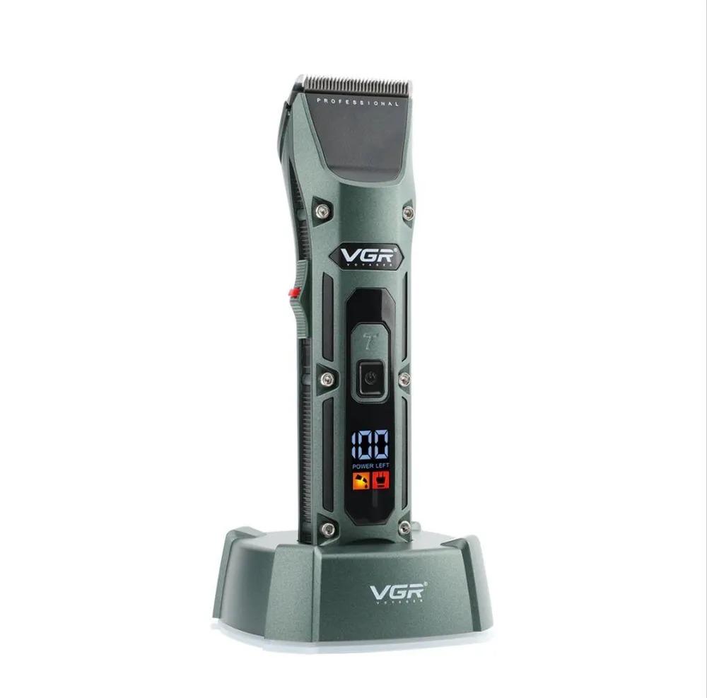 Машинка для стрижки професійна VGR-696 акумуляторна з набором насадок