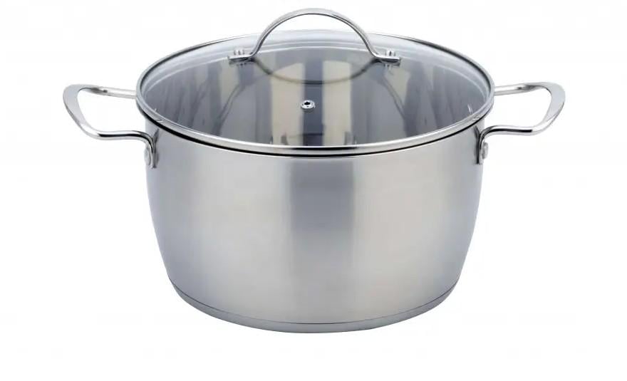 Кастрюля с крышкой Con Brio стальная 6,5 л 24 см