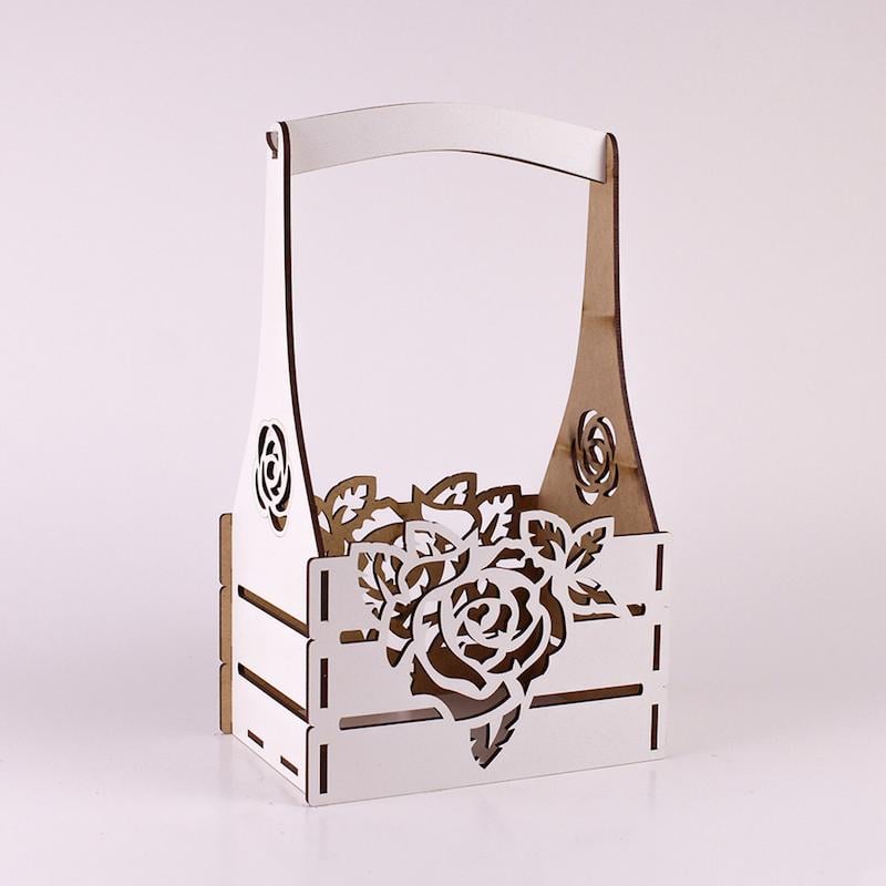 Корзина з трояндою середня (2873)