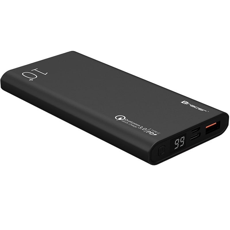 Повербанк Tracer alu PD20W 46960 + QC3,0 10000 mAh Black (13465948) - фото 6