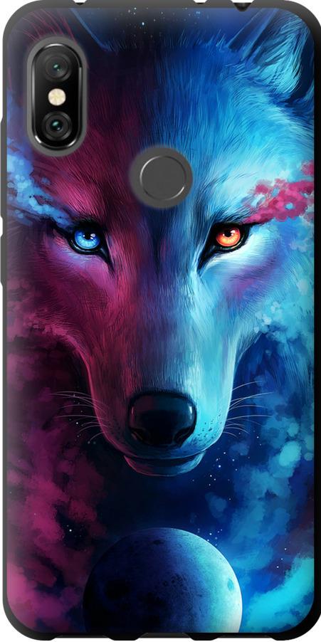 Чехол на Xiaomi Redmi Note 6 Pro Арт-волк (3999b-1551-42517)