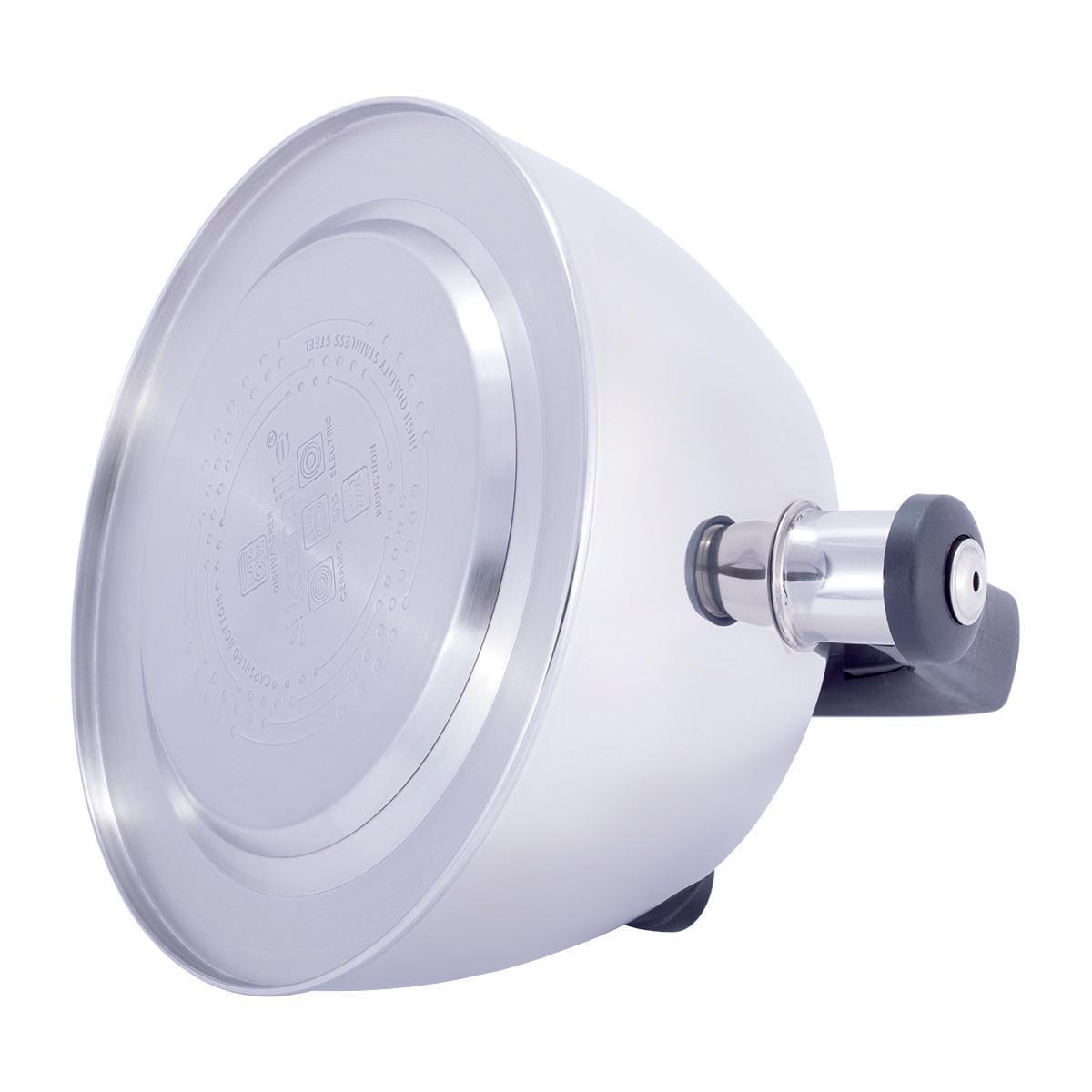 Чайник из нержавеющей стали Kamille Vizo со свистком и термометром 3 л (1077) - фото 2 Чайник из нержавеющей стали Kamille Vizo со свистком и термометром 3 л (1077) - фото 2