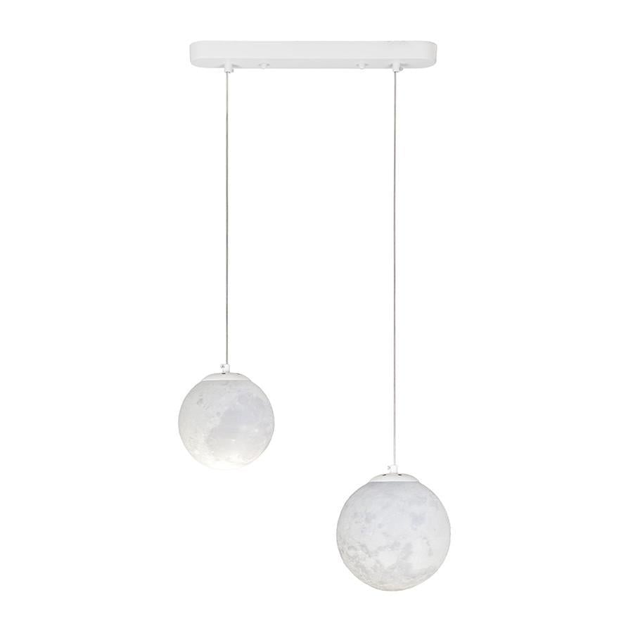 Підвісний світильник Levistella 7821520F-2 WHITE/380 із двома плафонами планетами Білий (2467246418)