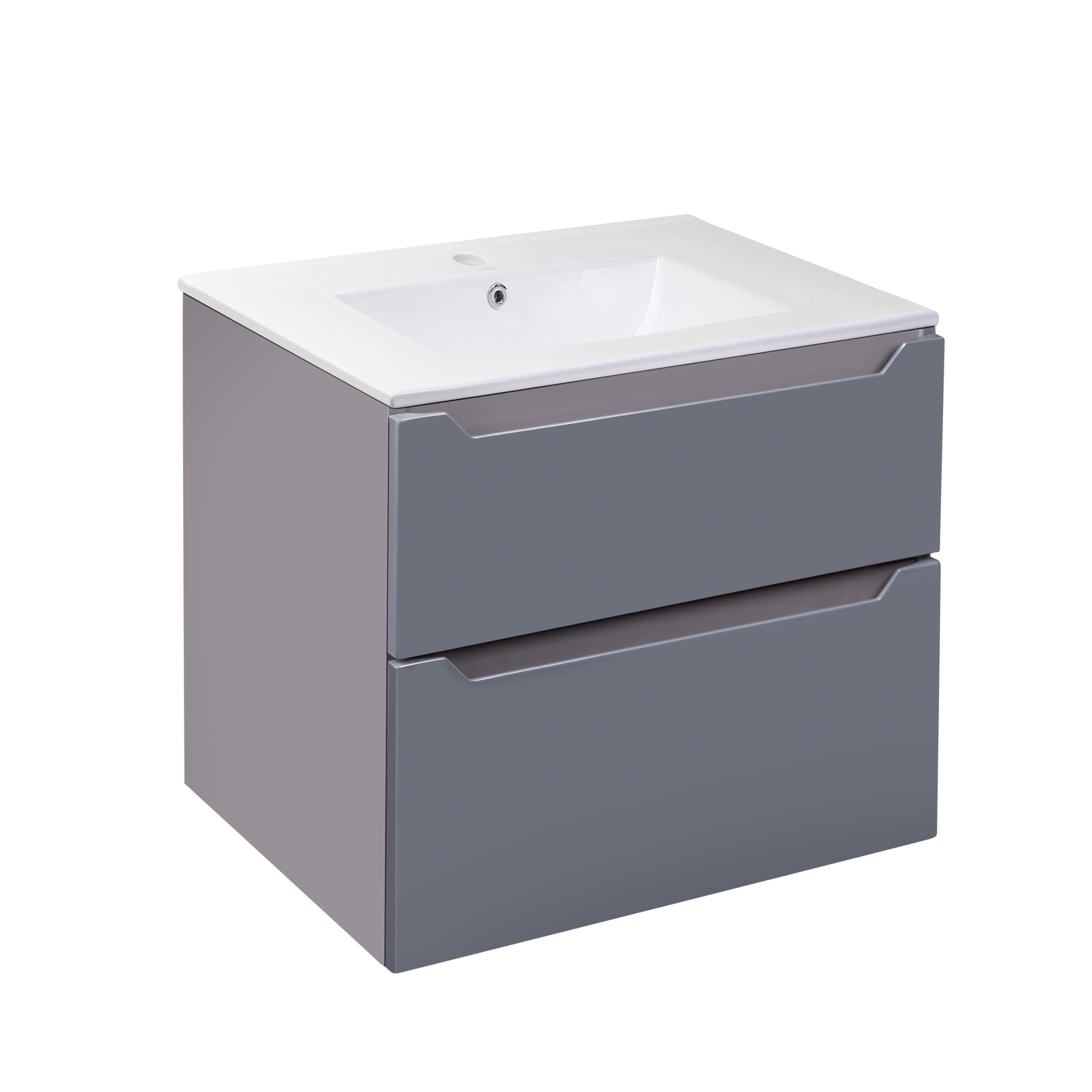 Тумба с умывальником подвесная Q-tap Scorpio QT1472TPВ7023070CG 71,5x60x47 см Серый (96894)