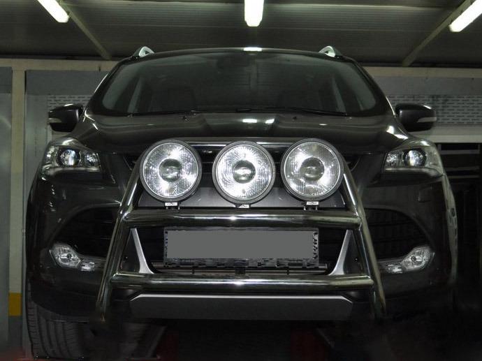Кенгурятник WT018 CAN для Ford Kuga/Escape 2013-2019 гг. нержавеющая сталь Хром