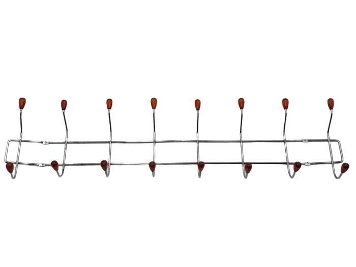 Вешалка для верхней одежды настенная на 8 крючков металлическая L 67 см W 16 см (438594007) Вешалка для верхней одежды настенная на 8 крючков металлическая L 67 см W 16 см (438594007)