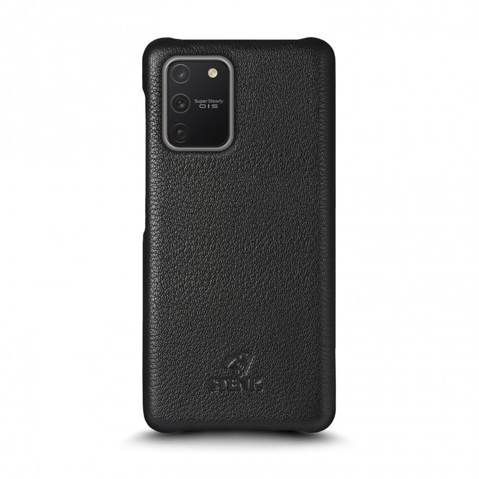 Кожаная накладка Stenk Cover для Samsung Galaxy S10 Lite Черный (69443)