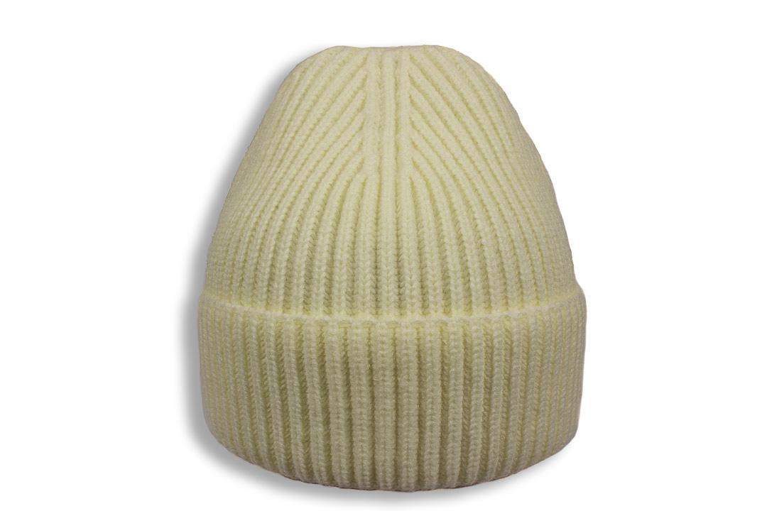 Шапка молодіжна Apex Айріс з відворотом кашемірова без підкладки one size Молочний (282111) - фото 1