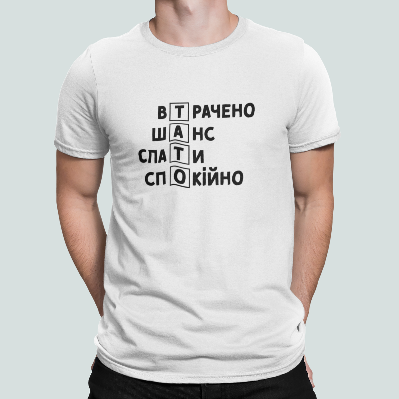 Футболка мужская Stedman с надписью "Втрачено шанс спати спокійно Тато" XXL Белый (ПАПА66-11)