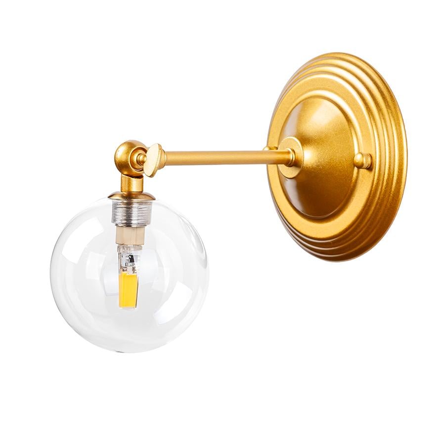 Светильник настенный молекула Levistella 761W140F2-1 GD/CL золотой плафон Прозрачный 