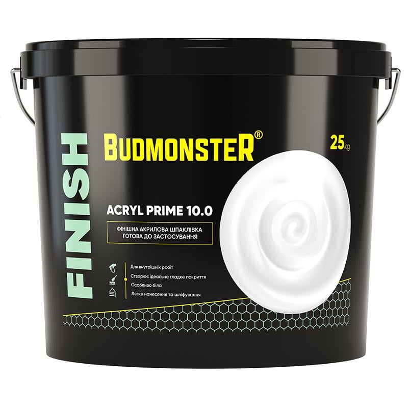 Шпаклівка акрилова BudmonsteR 10.0 ACRYL PRIME 25 кг (100408)